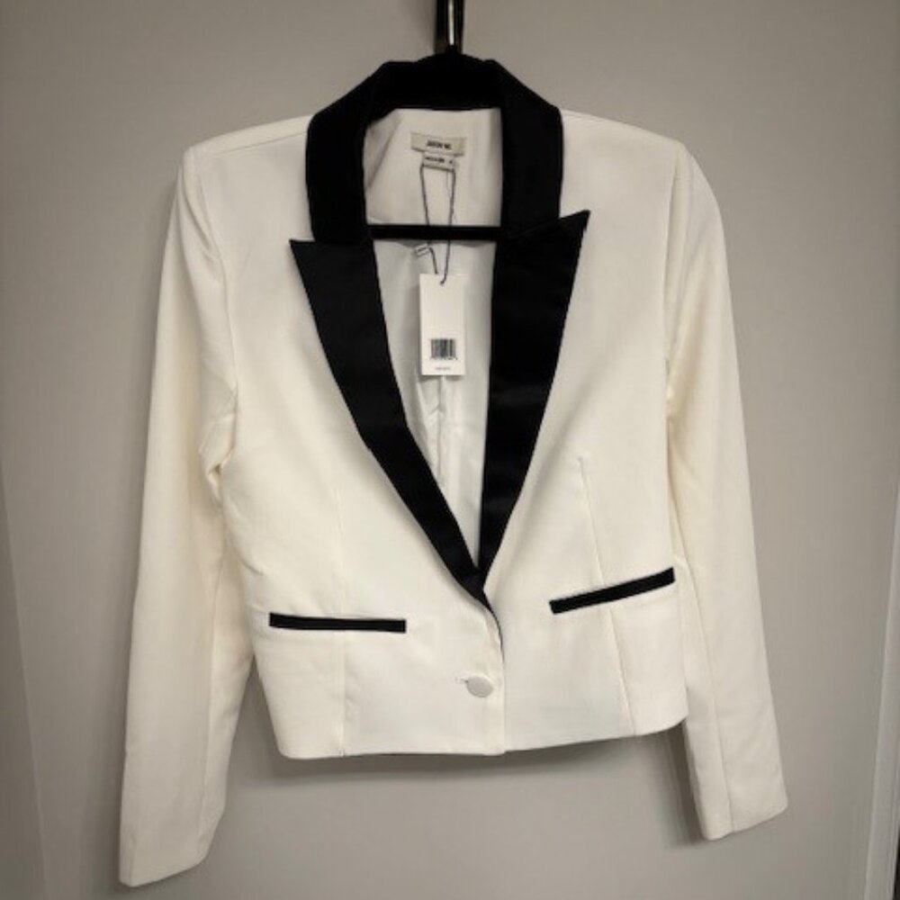 Jason Wu White Blazer with Black Trim Medium